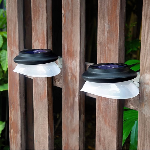 Solar Gutter Lights 6 Pack Warm White with 9 LED Waterproof Outdoor Lights - NWT - Picture 5 of 9